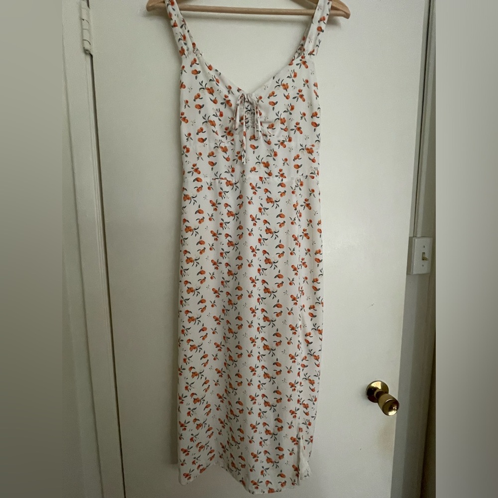Abercrombie & Fitch Cinch Front Midi Dress